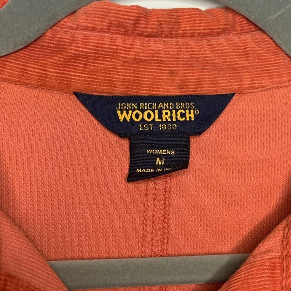 Woolrich Orange Corduroy Button Up - Picture 3 of 6